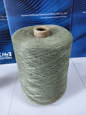 Anti Static Conductive Fire Resistant 10s/2 60% Stainless Steel Fiber With 40% Aramid Blended Yarn