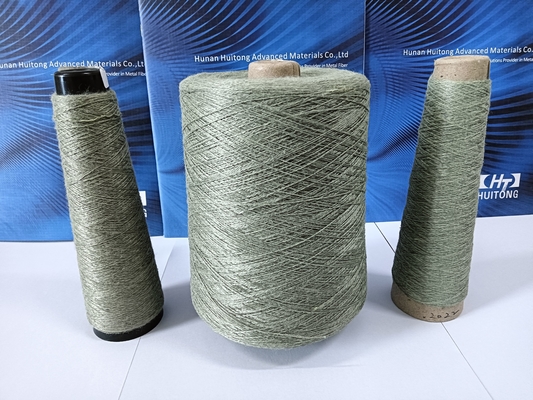 Anti Static Conductive Fire Resistant 10s/2 60% Stainless Steel Fiber With 40% Aramid Blended Yarn